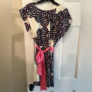 Eliza J Stunning party dress back zip lined with pink sash never worn no tags